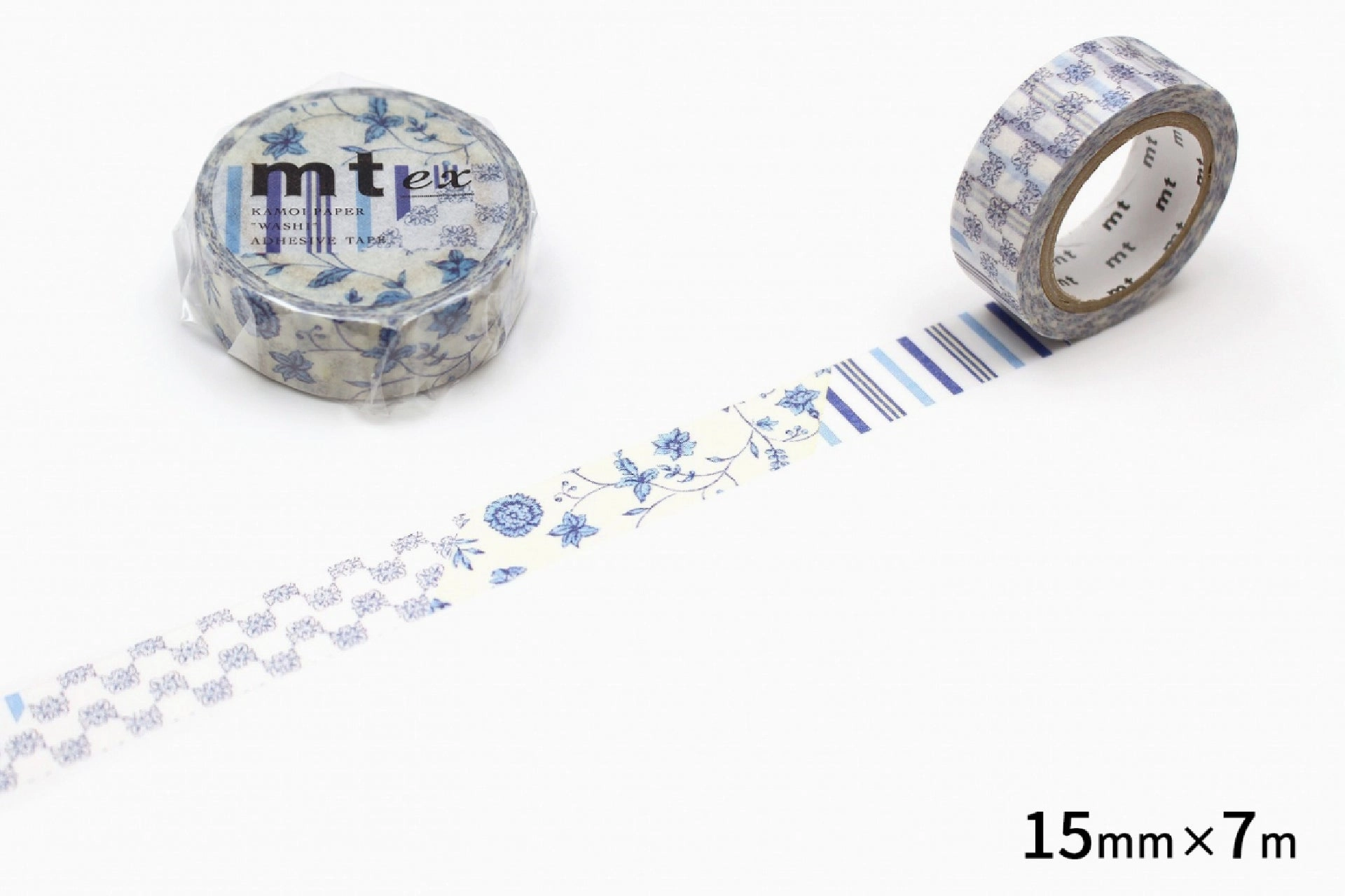 Mt Ex Washi Tape - Dark Blue Flower everyday