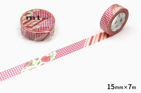 earthy Mt Ex Washi Tape - Red Flower