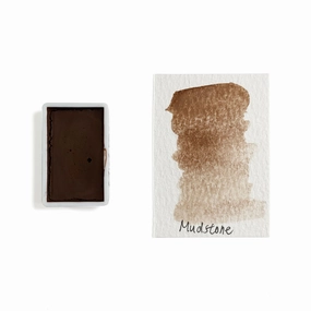 Mudstone (Mineral) - Artist Grade Handmade Honey Based Watercolor Paint Full Pan 3.2Ml limited shiny