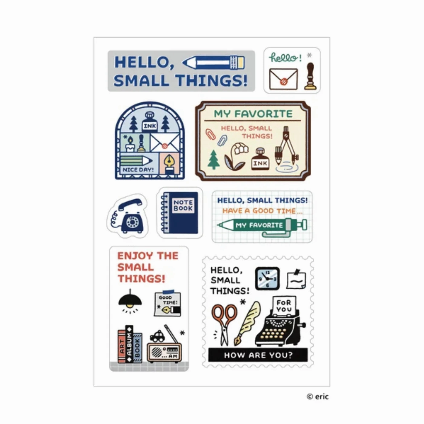 luxury multipack Multi-Sticker Eric Small Things - My Desk