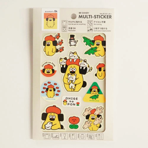 Multi-Sticker Ohige No Pon - Pon Chan And Animals essential