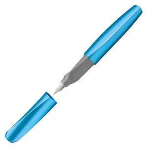 metal Pelikan Twist Frosted Blue Fountain Pen