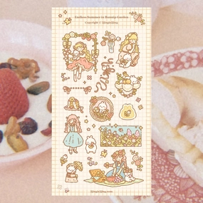 resin 2Jingis2Jing Endless Summer In Bunnip Garden Sticker Sheet - A