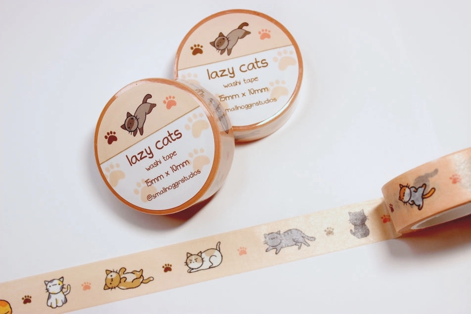 Lazy Cats Washi Tape cool special