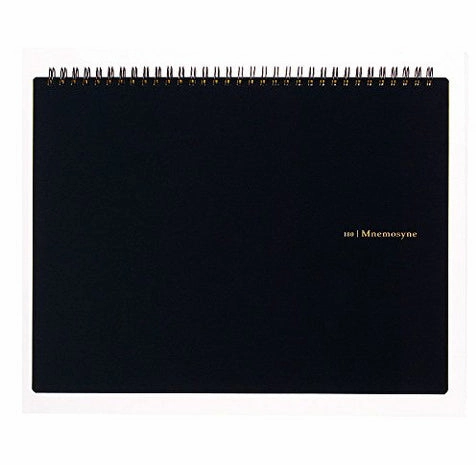 rubber luxury Mnemosyne Spiral Bound N180A A4 Grid Notebook- 11.7X9.3 Inches