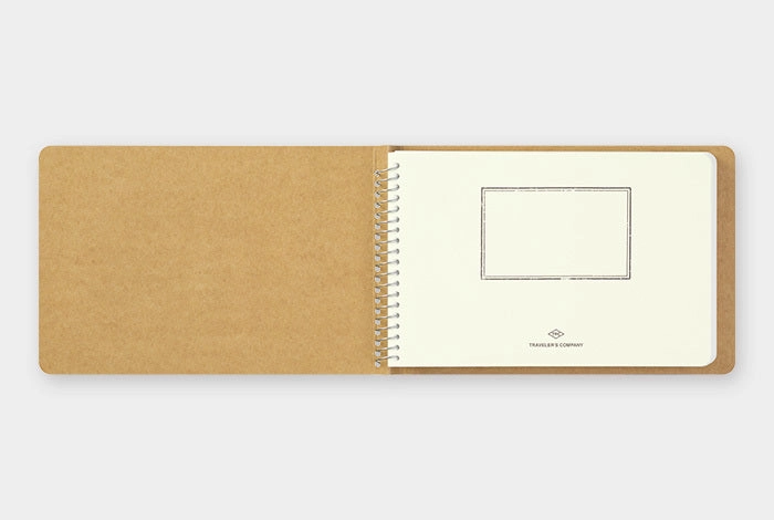 Traveler'S Company Spiral Ring Notebook- Blank Md White Paper- Horizontal B6 elegant rubber
