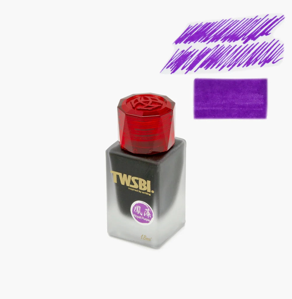 Twsbi 1791 Royal Purple Ink 18Ml paper