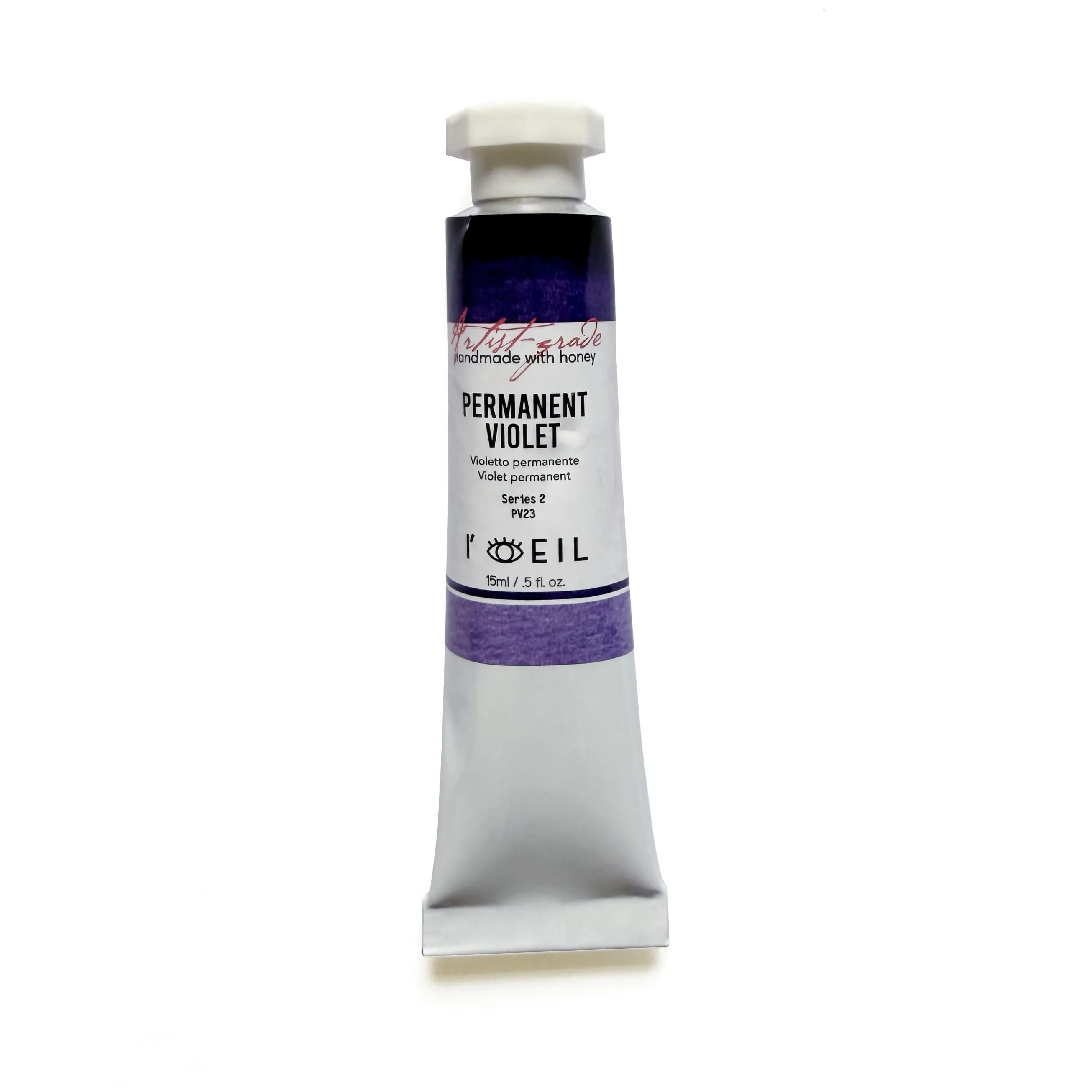 recycled Permanent Violet R Pv23 - Artist Grade Handmade Honey Based Watercolor Tube 15Ml