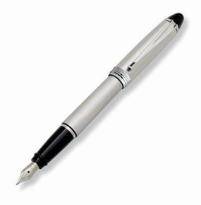 fiber automatic Aurora Ipsilon Metal Chrome Satin Fountain Pen