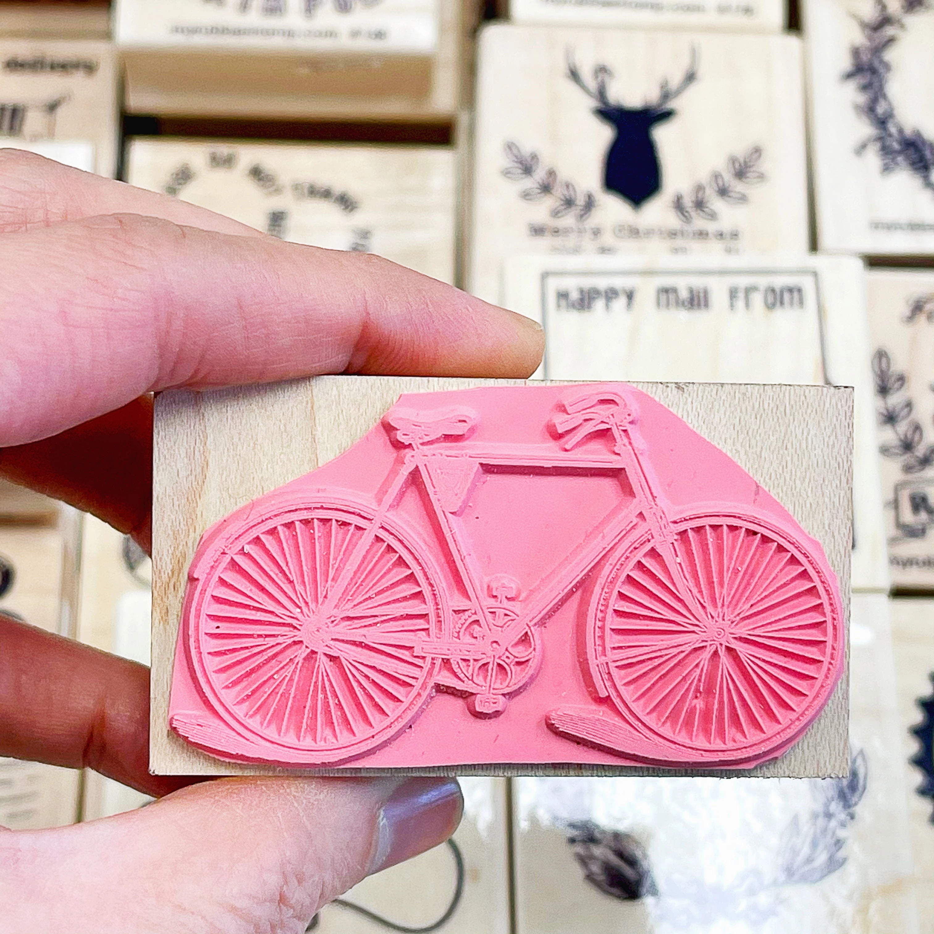 Bike Rubber Stamp basic popular