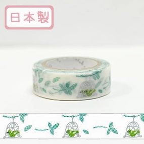 classic Green Bird Birdcage Washi Tape ? Shinzi Katoh Design