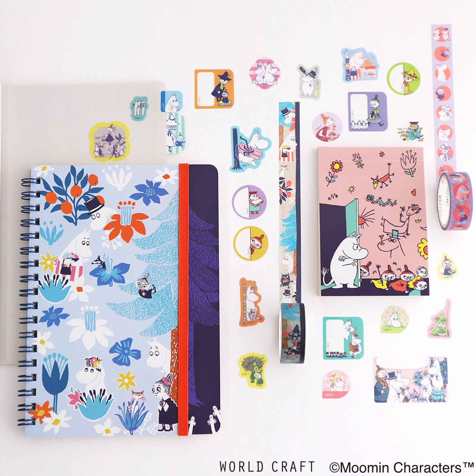 Moomin Washi Tape Pink Border pastel bundle