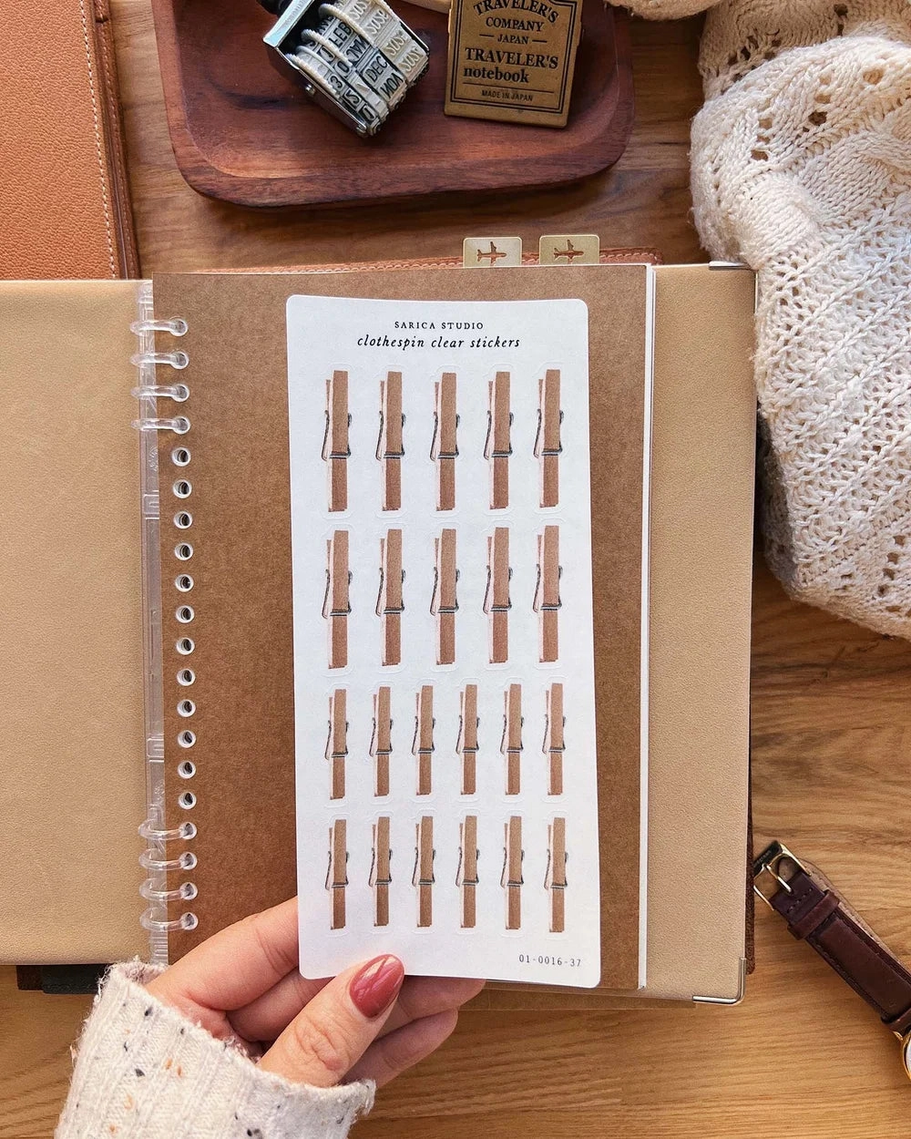 vintage Sarica Studio Clothespin Stickers