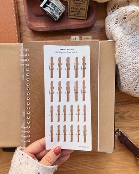 vintage Sarica Studio Clothespin Stickers
