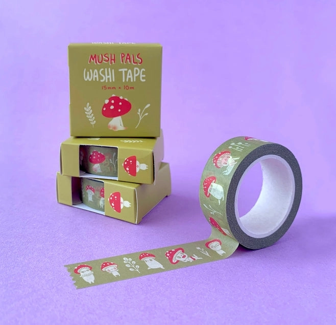 multipurpose maxi Mush Pals Washi Tape (Mustard)