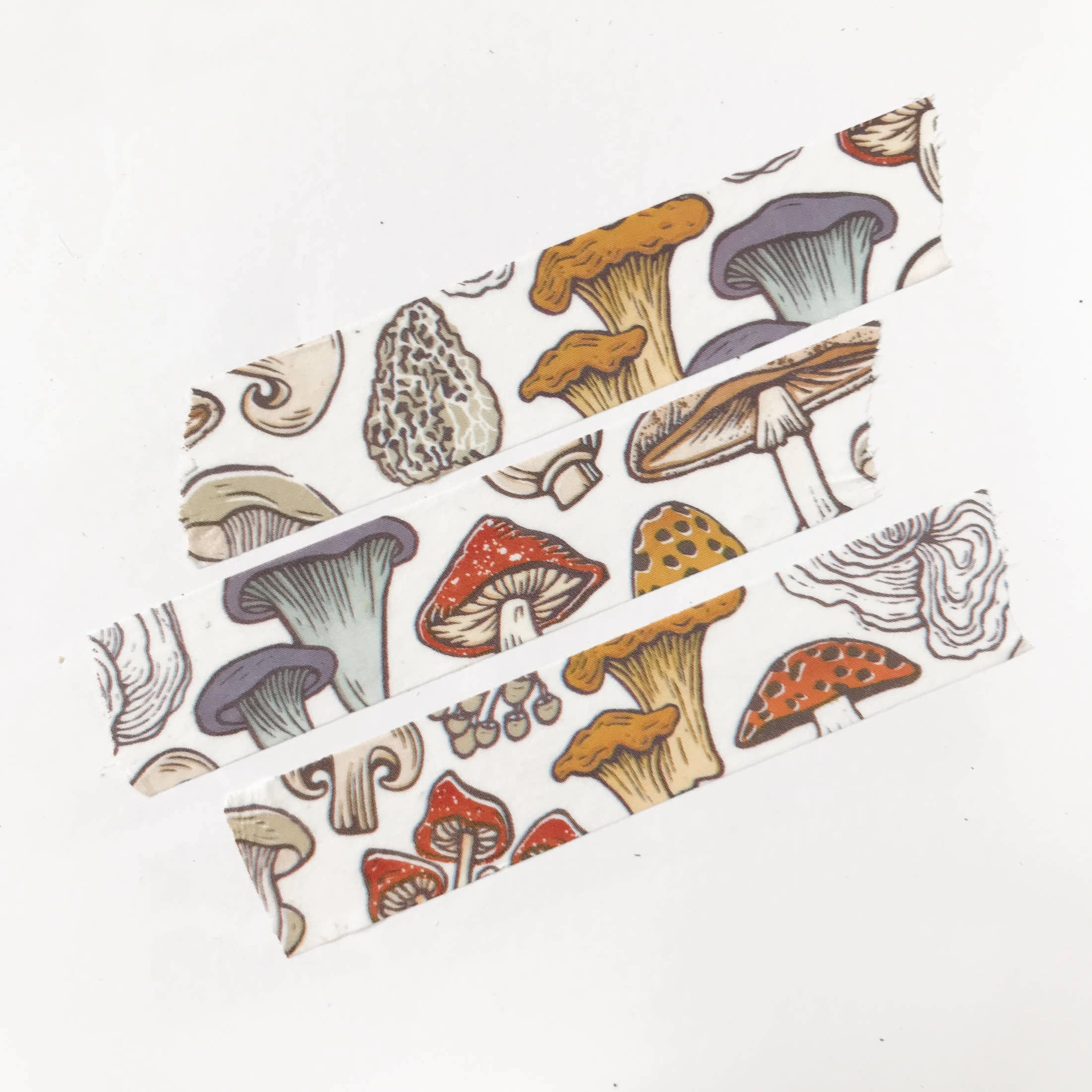 linen flexible Mushroom   Fungi Washi Tape