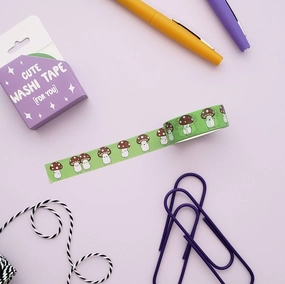 Mushroom Folk Washi Tape leather robust