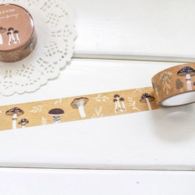 warm Mushroom Forage Washi Tape Autumn