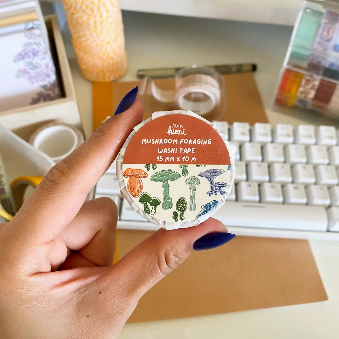 sleek Mushroom Foraging Washi Tape