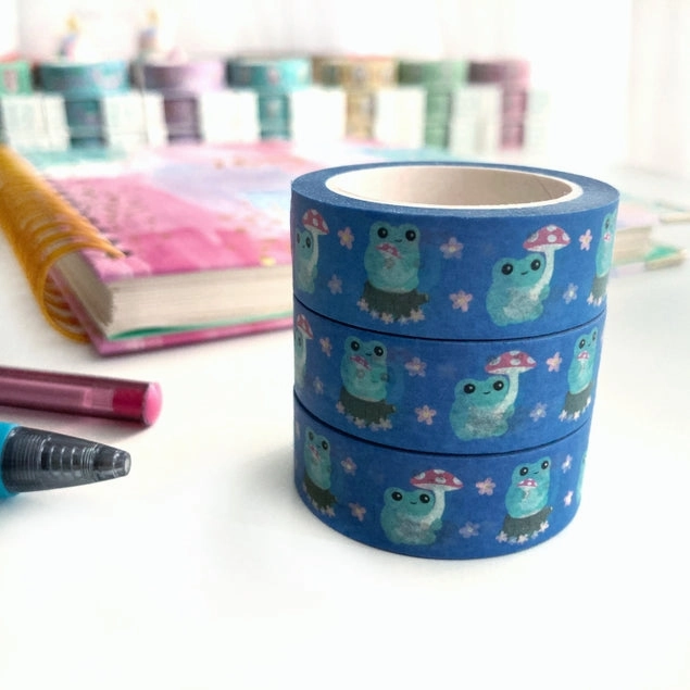 Mushroom Frog Washi Tape collapsible