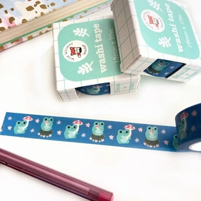 Mushroom Frog Washi Tape fiber