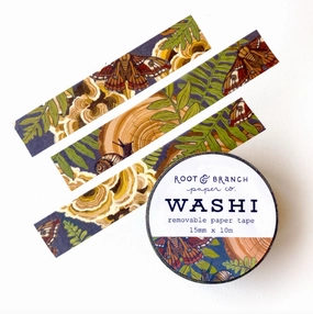 solid waterproof Mushroom Grove Washi Tape