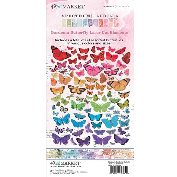 matte eco 49 And Market Laser Cut Elements - Gardenia Butterfly
