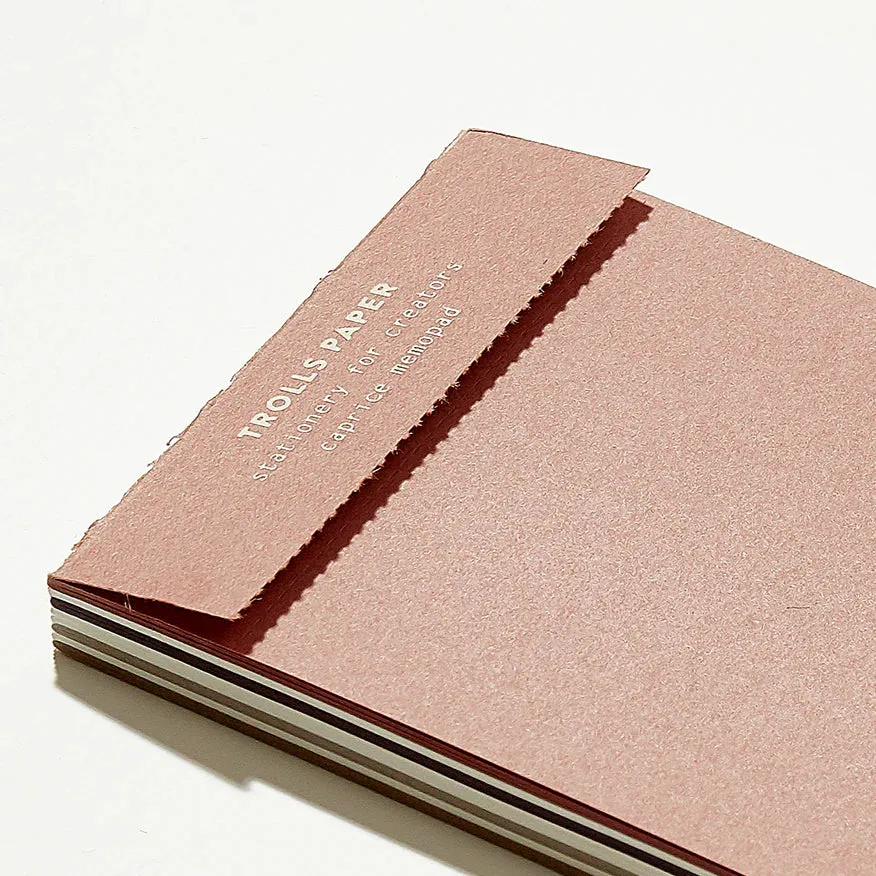 vegan earthy Trolls Paper Caprice Notepad In Rose