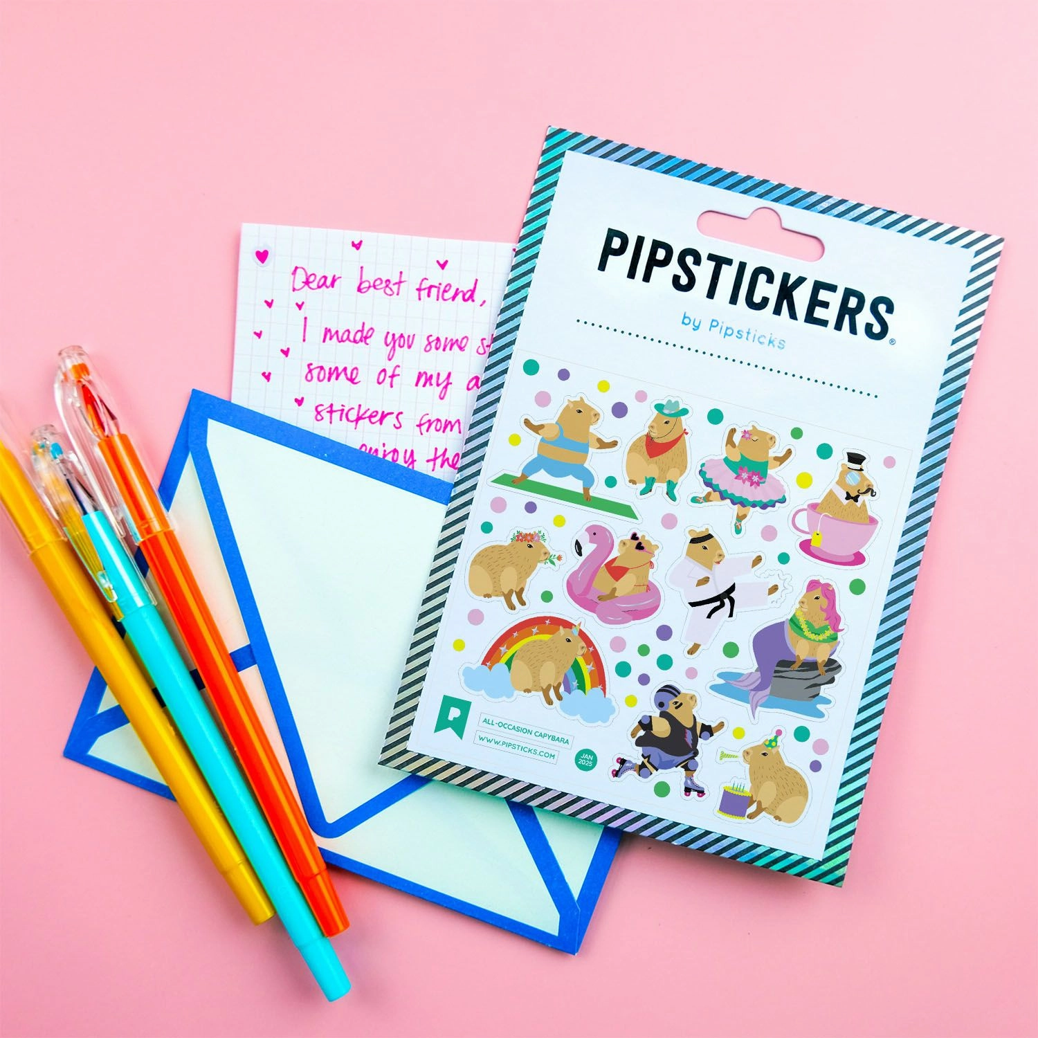 All-Occasion Capybara Stickers collectible washable