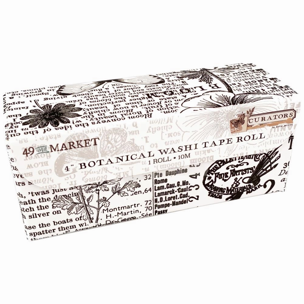Botanical 49 And Market Curators 4" Washi Tape Roll foldable
