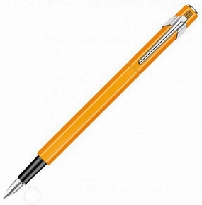 handy Caran D'Ache 849 Orange Fountain Pen