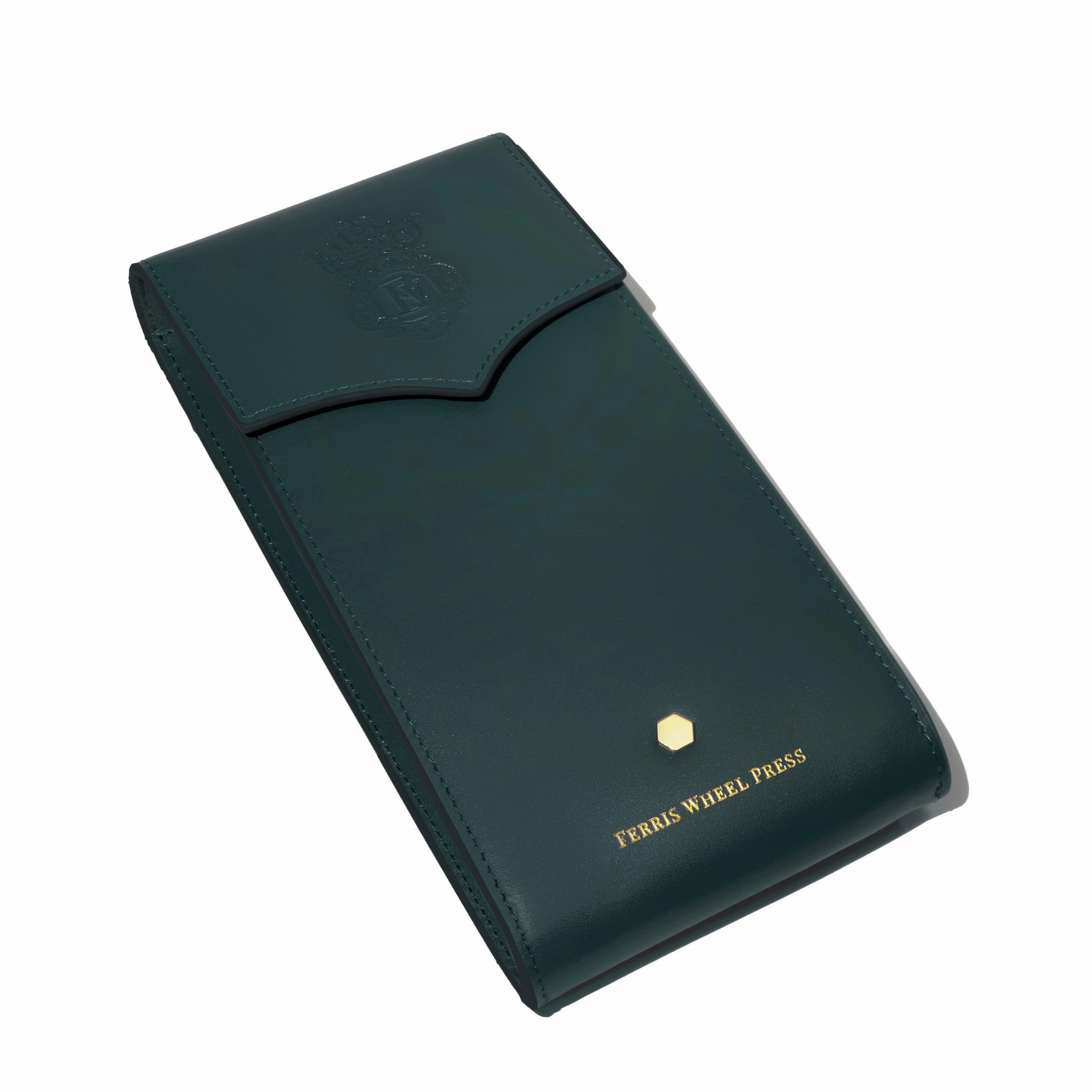 boxed Ferris Wheel Press - Leather Stationery Collection - The Pendant Purse - Deep Teal