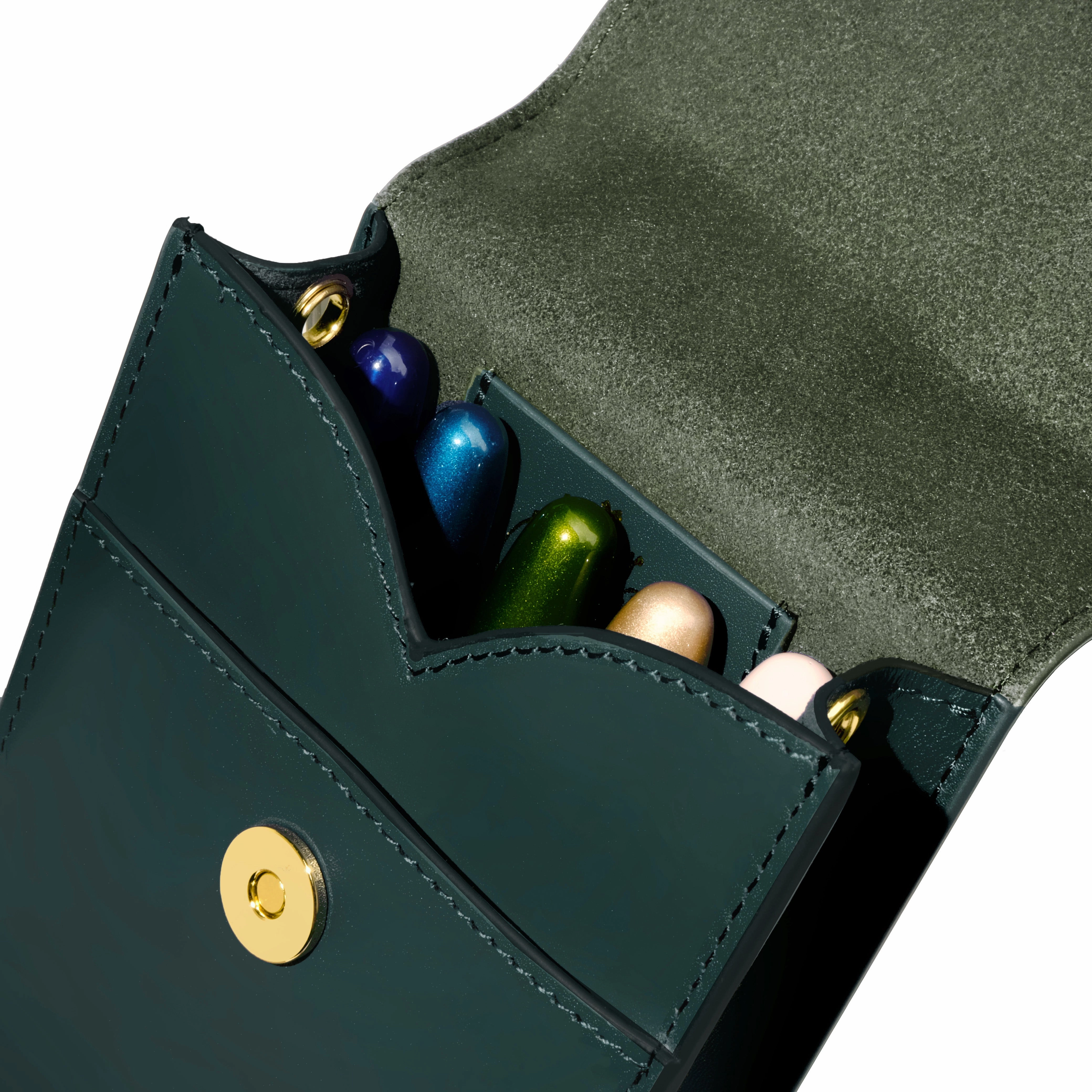 Ferris Wheel Press - Leather Stationery Collection - The Pendant Purse - Deep Teal eco