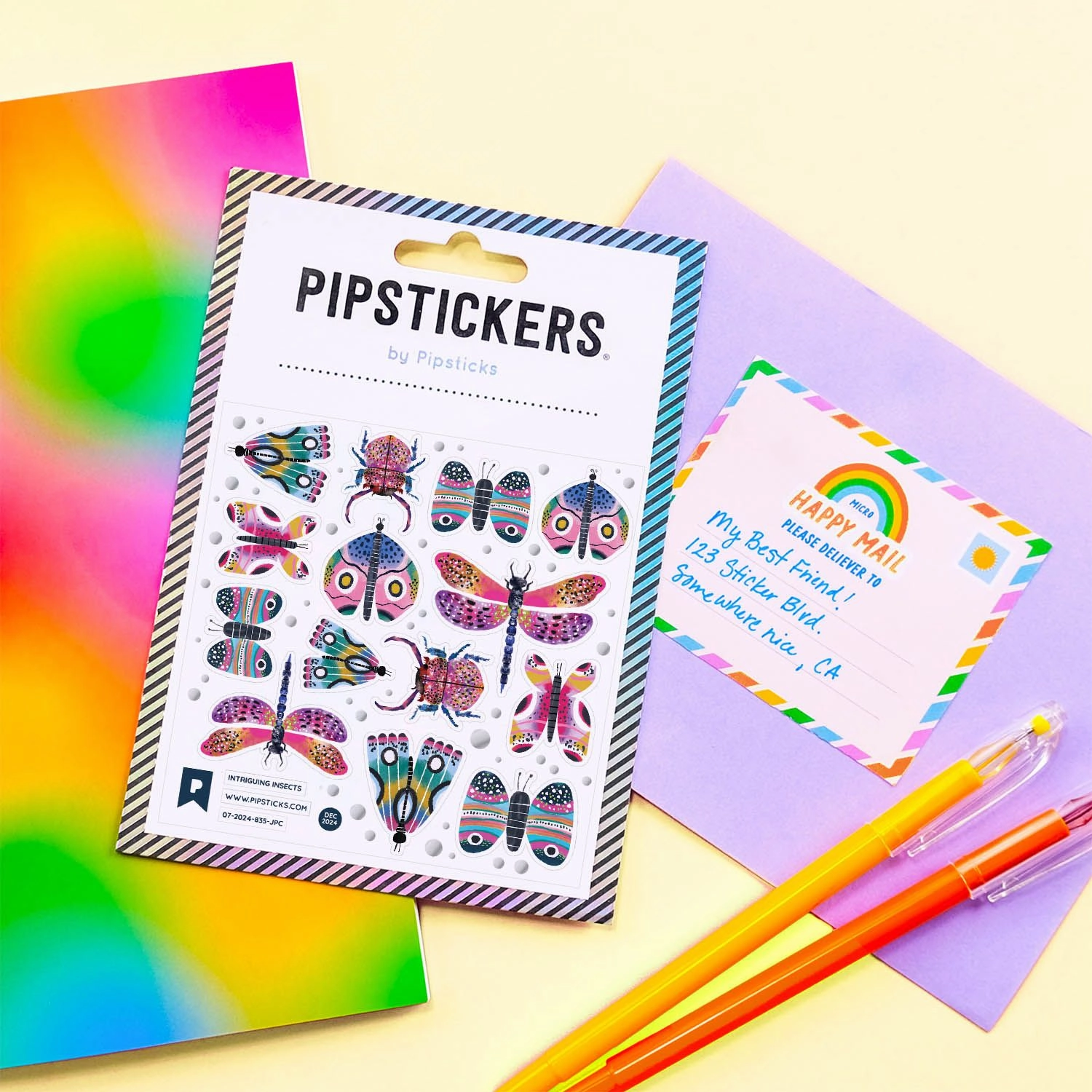 shiny Intriguing Insects Stickers