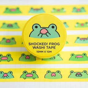 Shocked! Frogs Washi Tape loose ergonomic