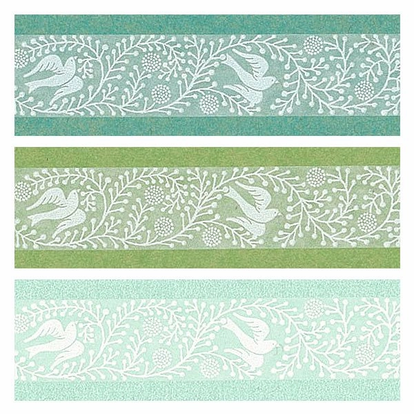 compact paper Oboro Bird White Washi Tape