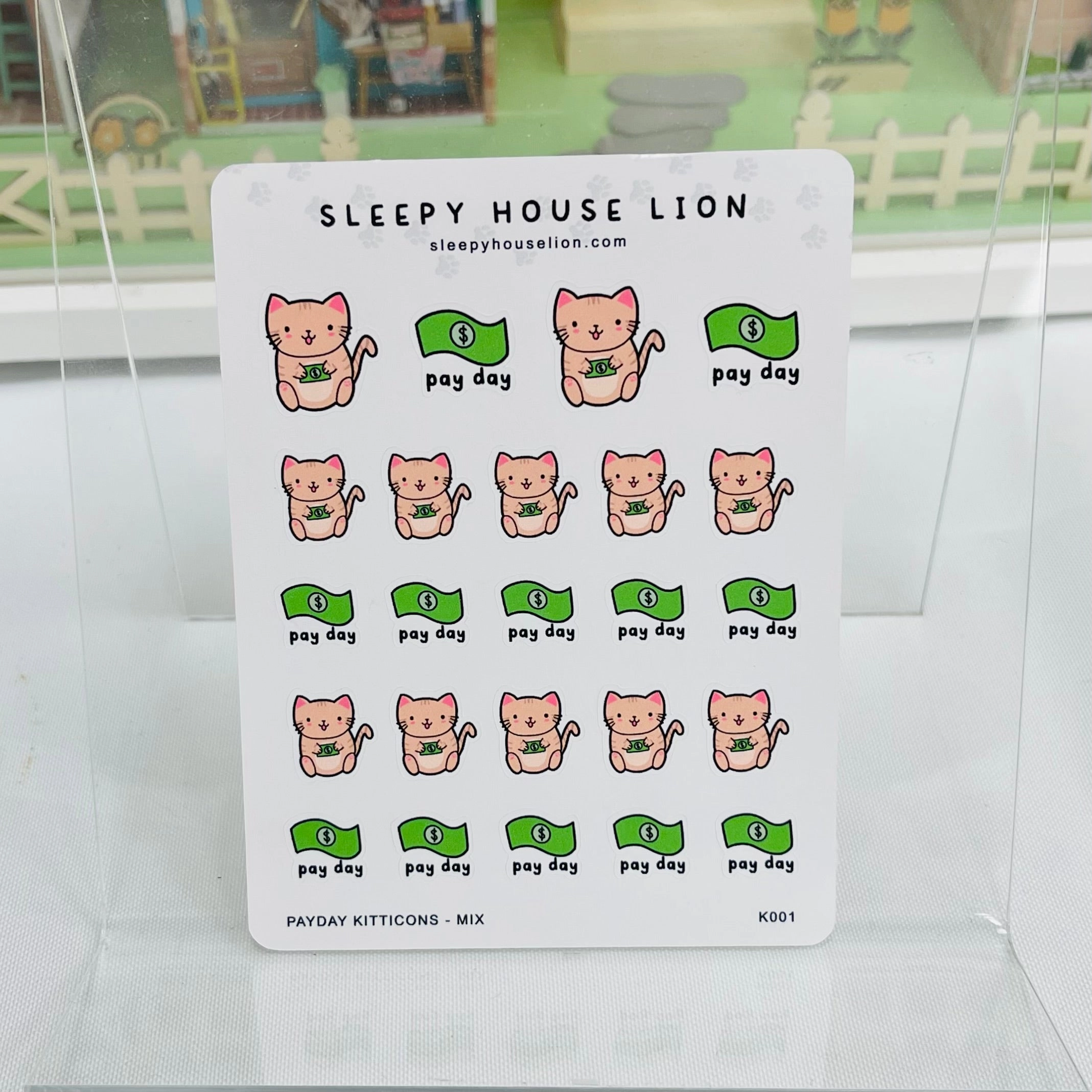 automatic loose Pay Day Kitticon Planner Sticker Sheet