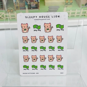 automatic loose Pay Day Kitticon Planner Sticker Sheet