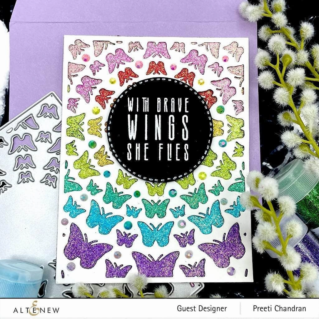 Radial Butterflies Cover Die bundle