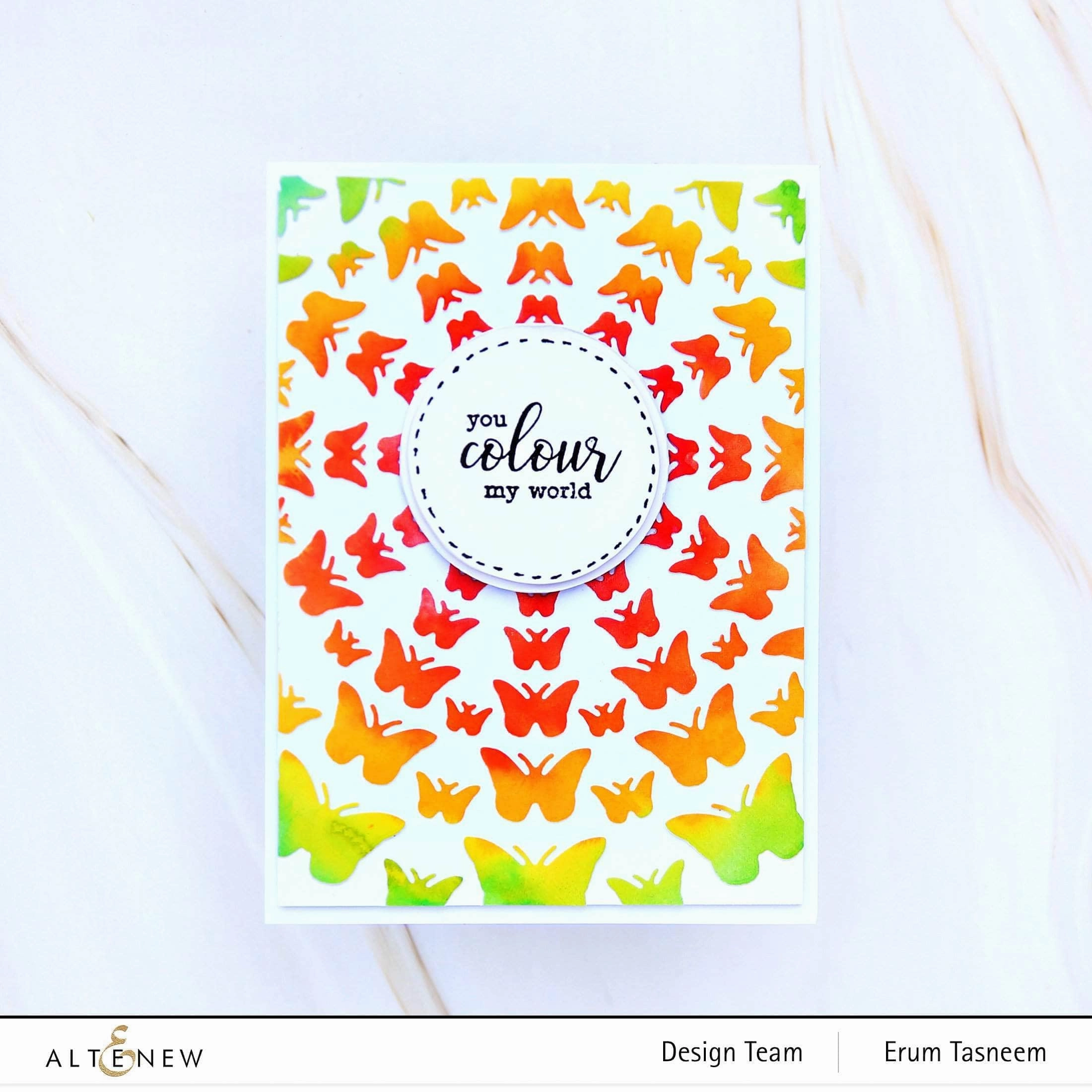 Radial Butterflies Cover Die short minimalist