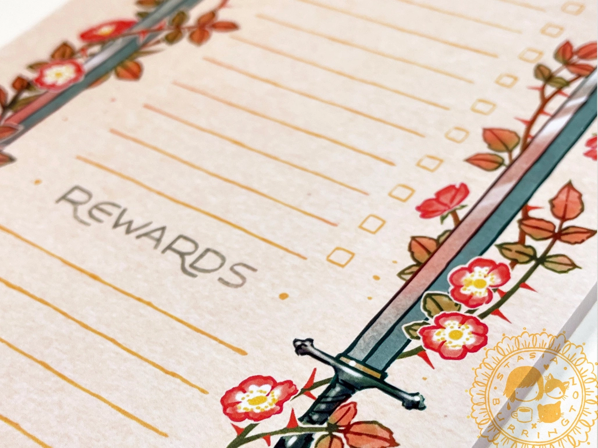 Side Quests Swords Notepad cotton