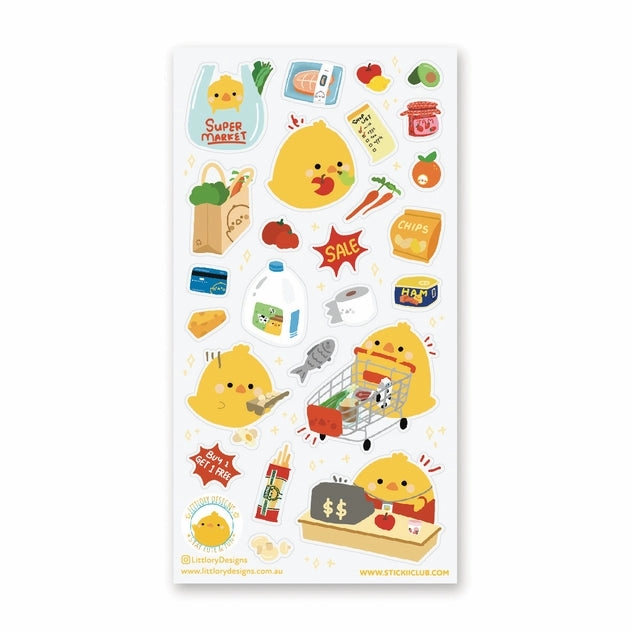 Supermarket Chicks Sticker Sheet mini