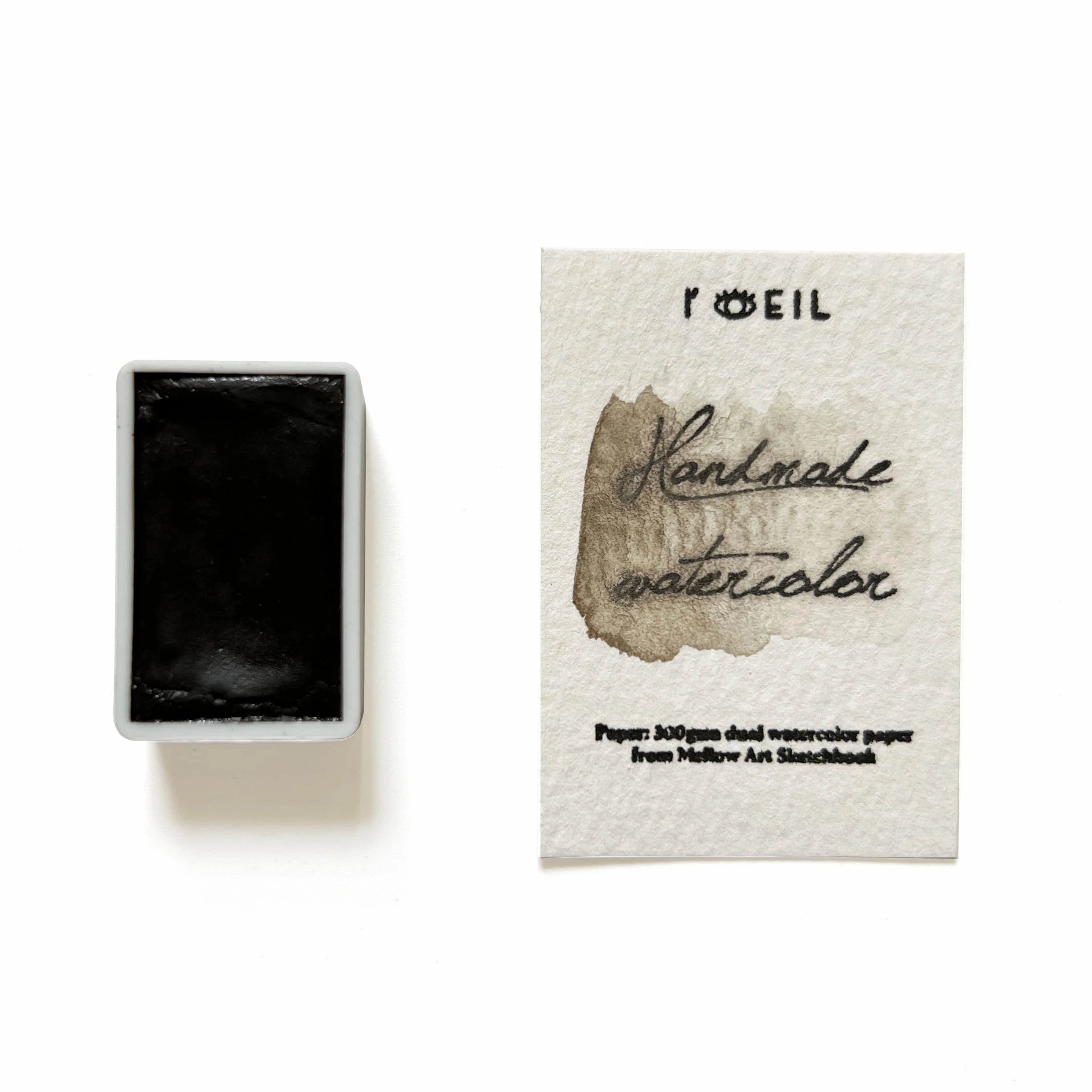 automatic bold Mylonite Black (Mineral) - Artist Grade Handmade Honey Based Watercolor Paint Full Pan 3.2Ml