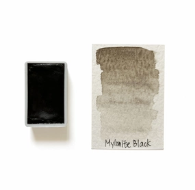 Mylonite Black (Mineral) - Artist Grade Handmade Honey Based Watercolor Paint Full Pan 3.2Ml minimalist portable