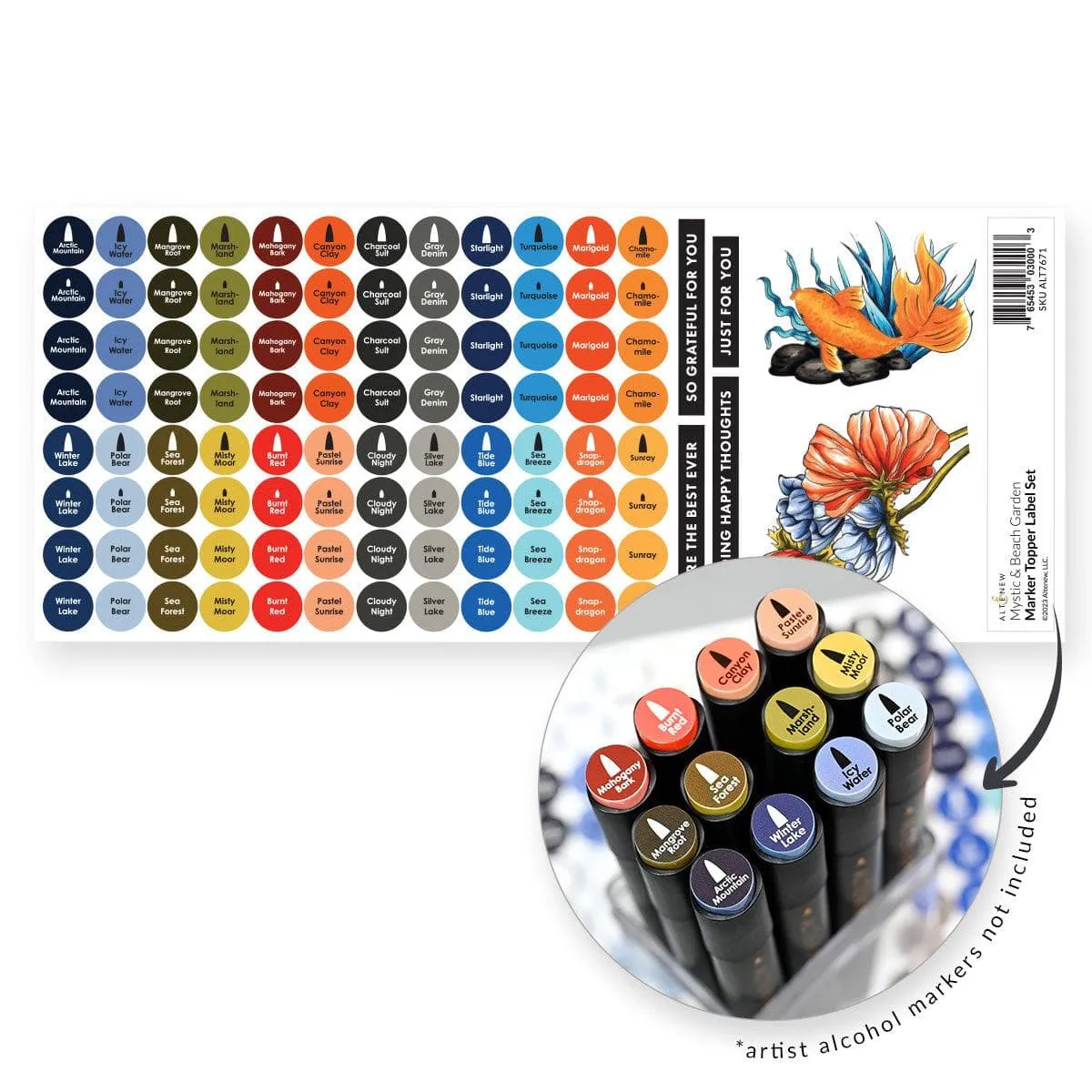 bamboo alloy Mystic & Beach Garden Marker Topper Label Set