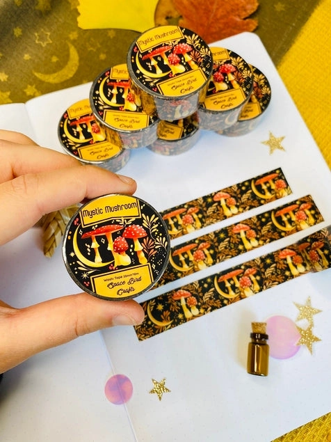 thin Mystic Mushroom Washi Tape