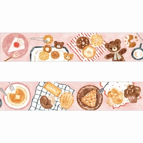 strong bronze Nakauchi Waka Masking Tape - Bear And Sweets