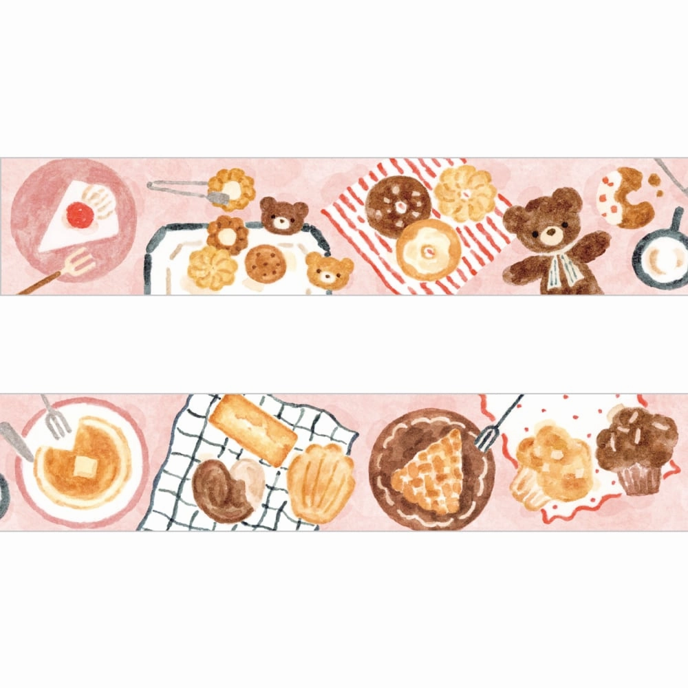 strong bronze Nakauchi Waka Masking Tape - Bear And Sweets