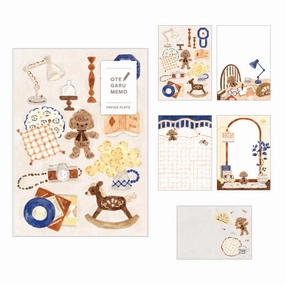 Nakauchi Waka Otegaru Memo Pad - Dogs And Interior lightweight