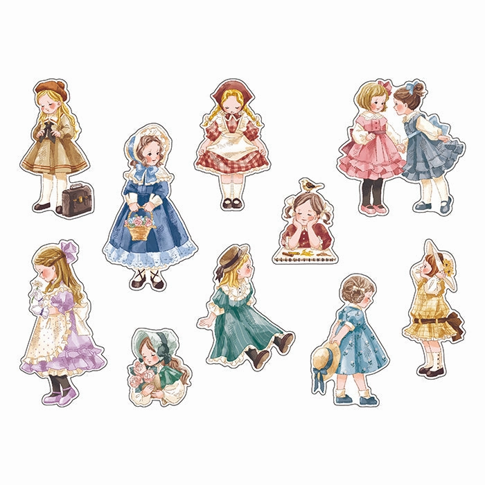 refined slim Amie Classical Girl Flake Sticker